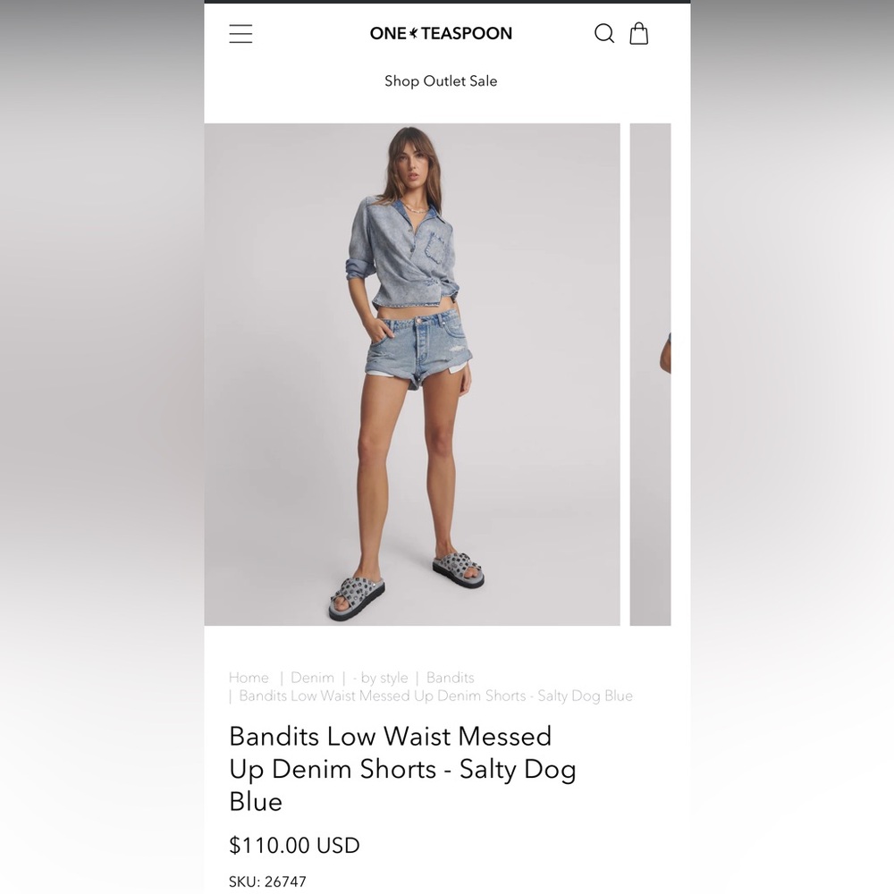 One Teaspoon Denim Shorts